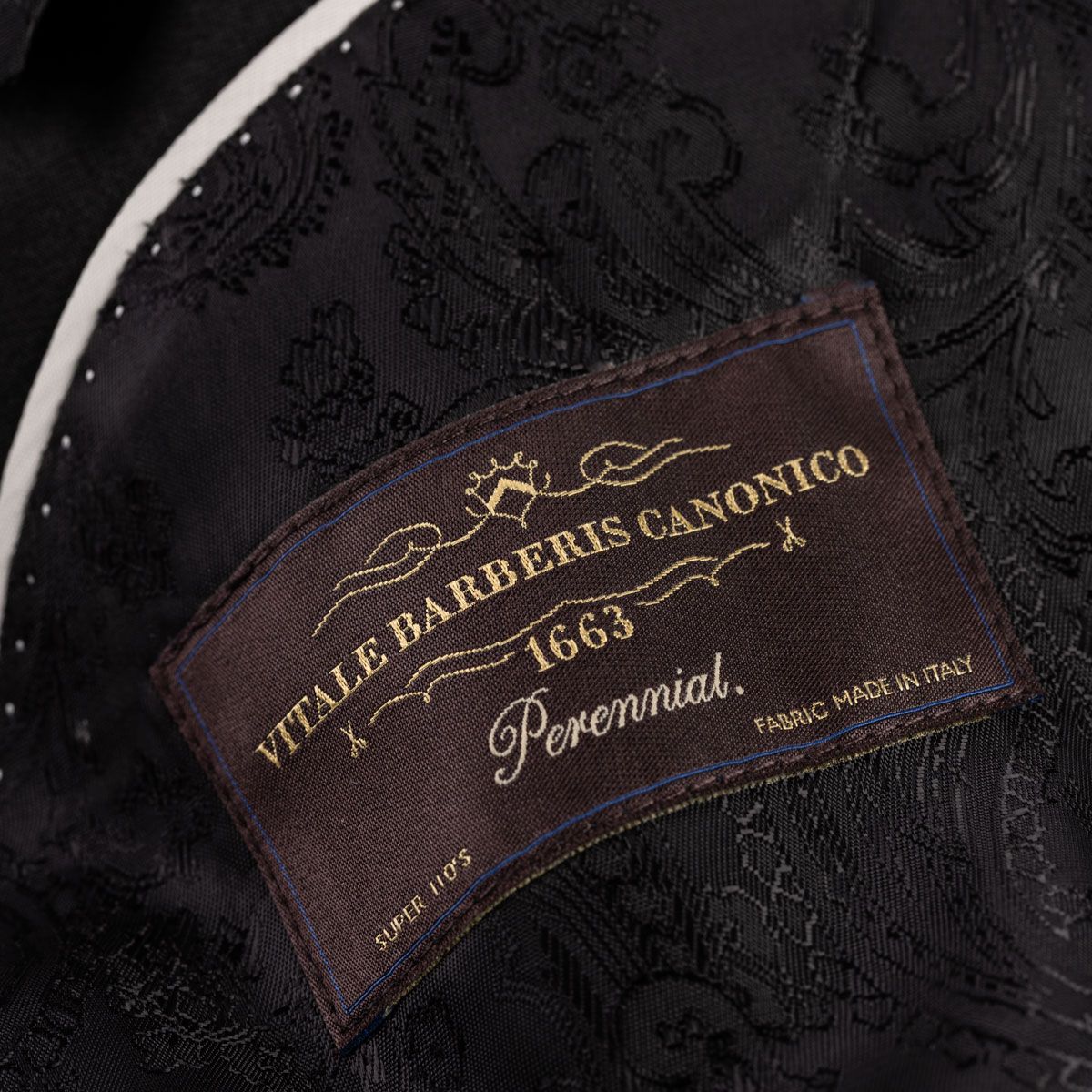 Stoffetikett von Vitale Barberis Canonico.