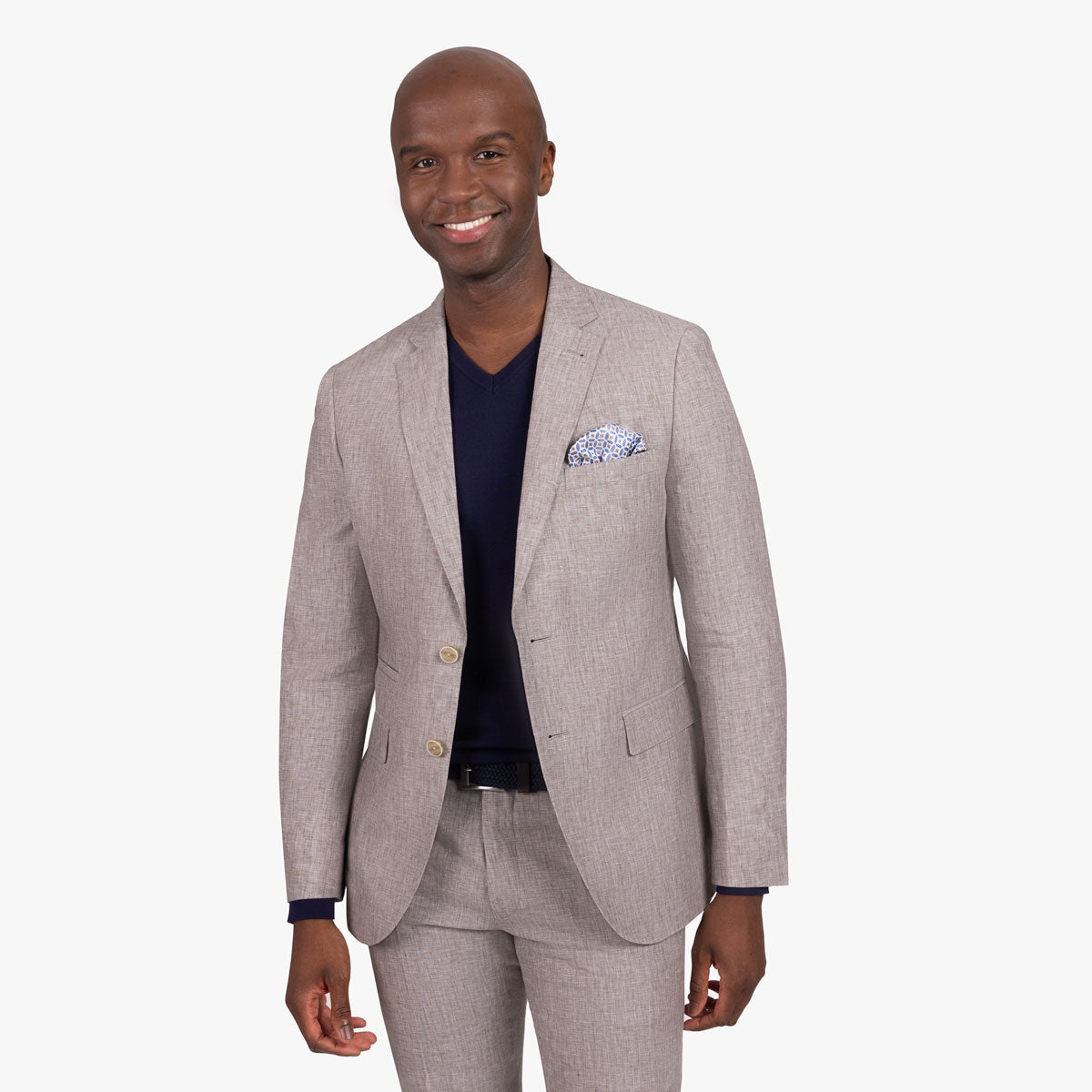 Anzug Pesaro aus 100% Leinen in hellbeige hellbraun Bild 2