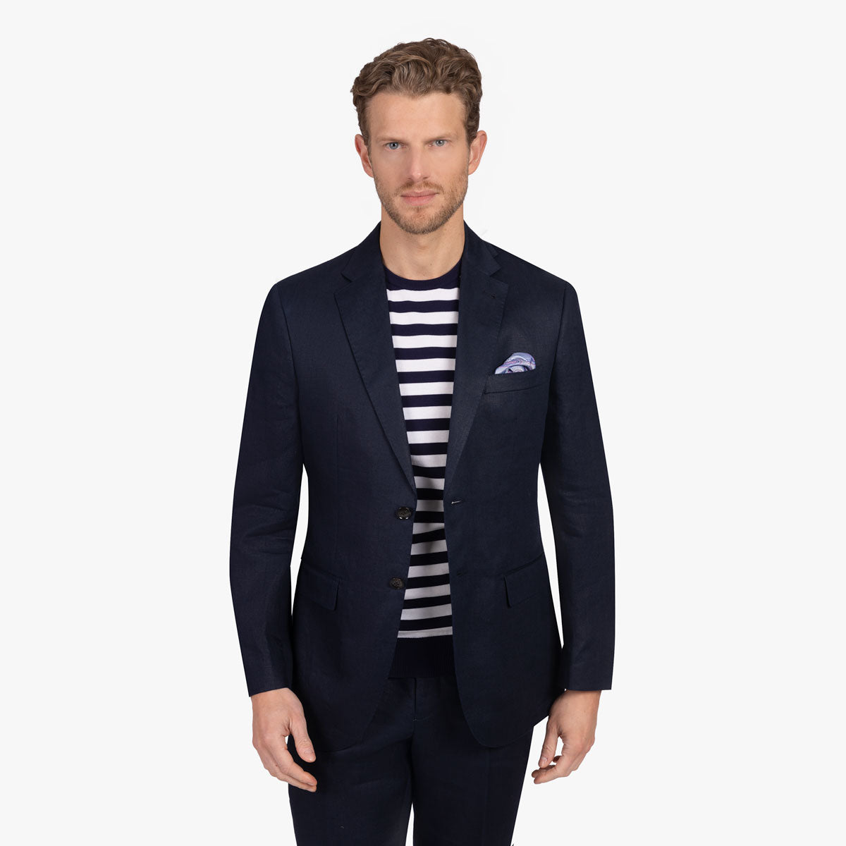 Anzug Prato aus 100% Leinen in dunkelblau dkl. blau Bild 2