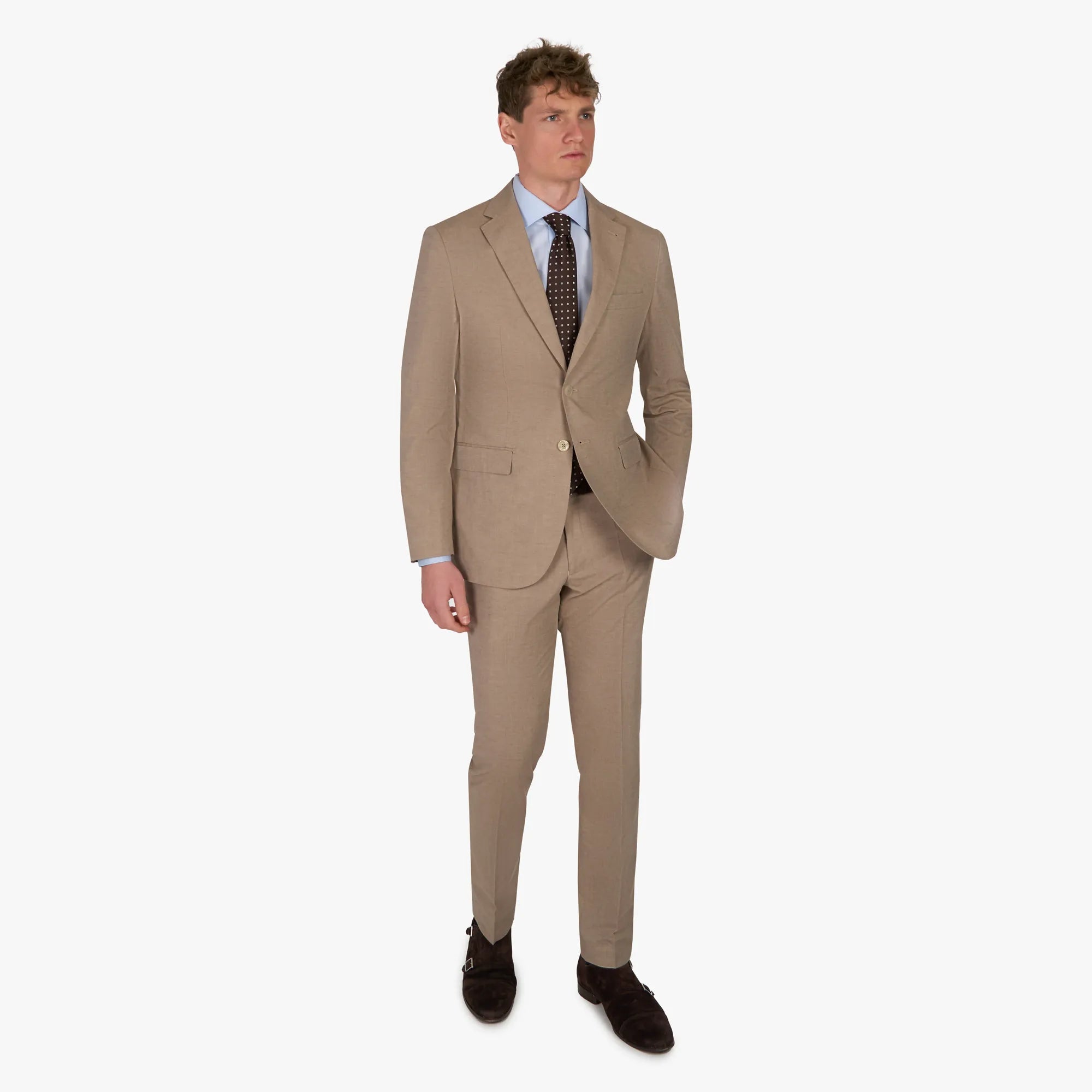 Anzug Prato mit R-Bund in Beige beige Bild 1