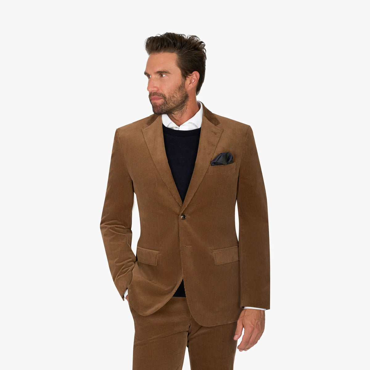 Baukastensakko Prato aus Cord in Cognac cognac Bild 1