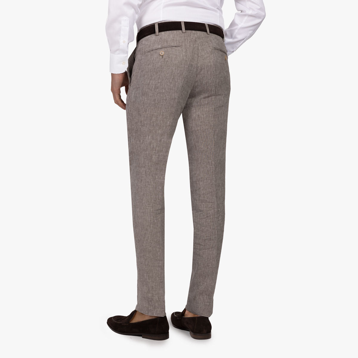 Baukastenhose Rome aus Leinen in beige meliert beige Bild 3