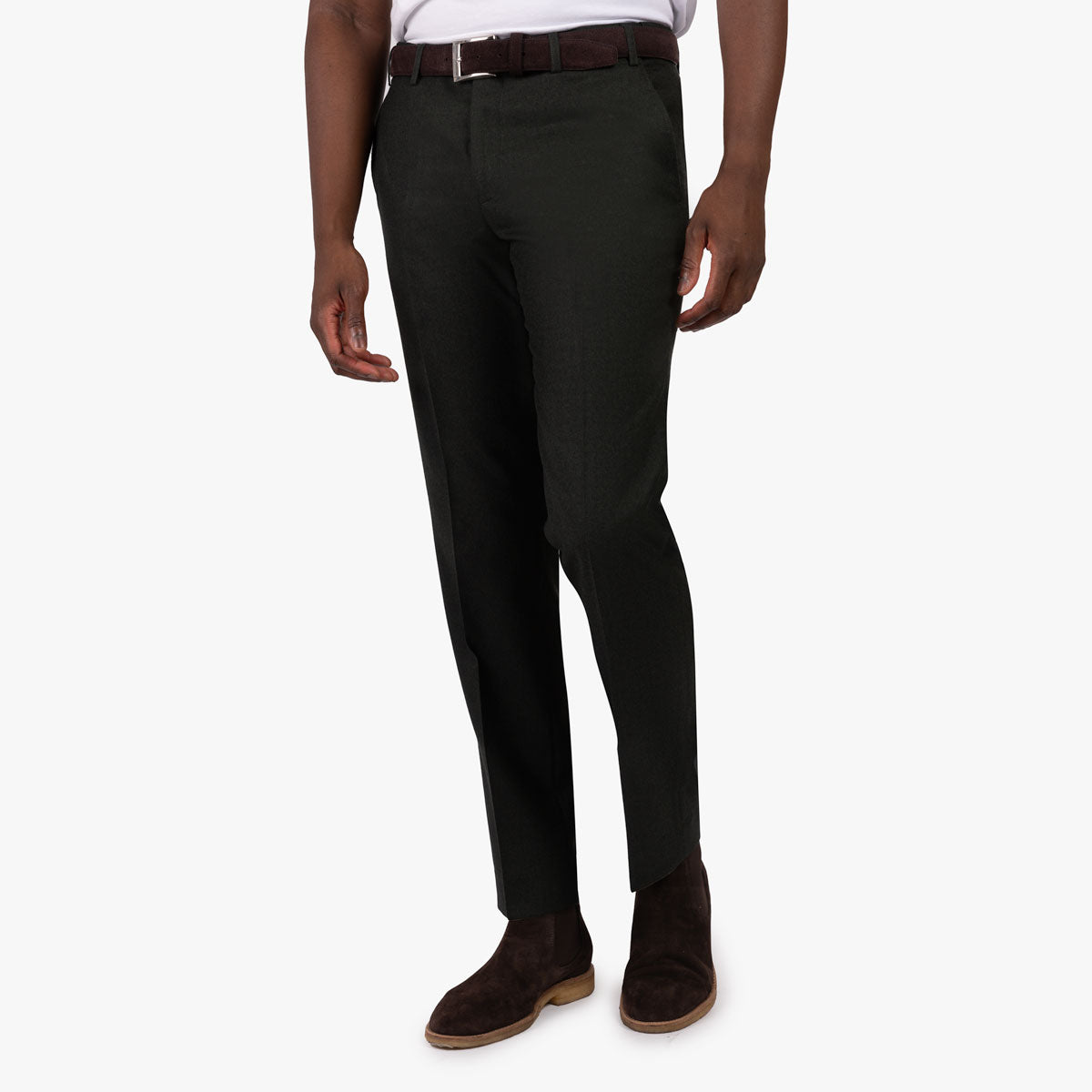 Baukastenhose Rome aus Wolle in dunkelgrün dkl. grün Bild 1