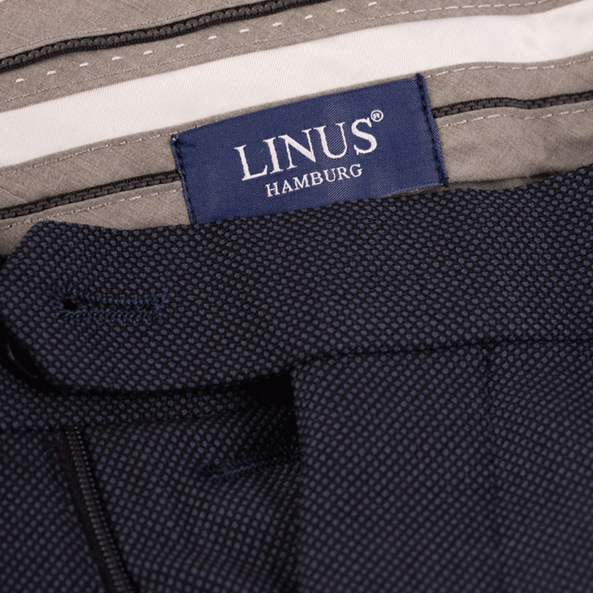 Baukastenhose Siena mit Birdseye-Struktur in dkl. blau blue Bild 2