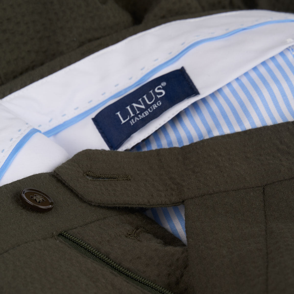 Baukastenhose Siena mit Seersucker Struktur in Grün dkl. grün Bild 3