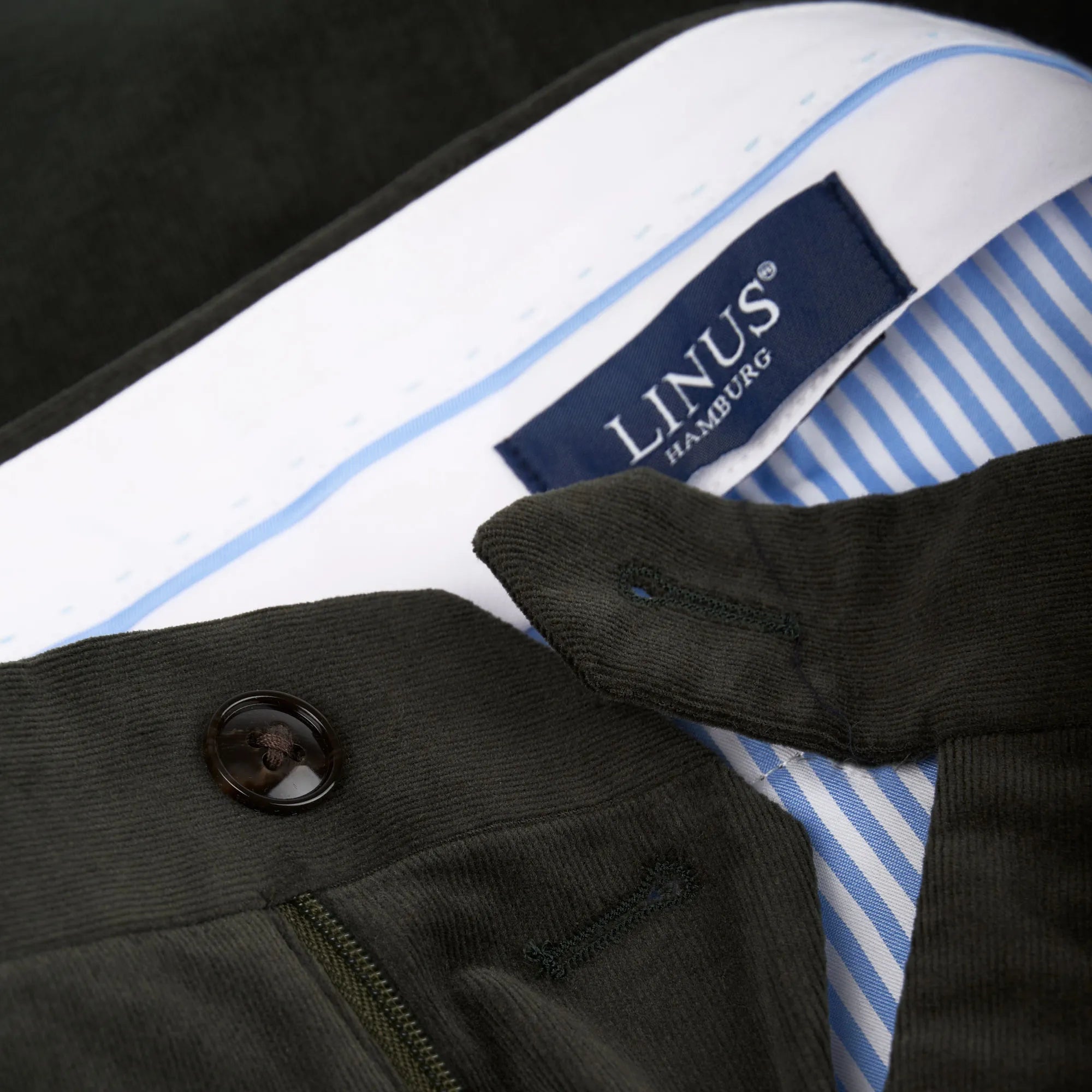 Hose Siena aus Feincord in Olivgrün dkl. grün Bild 3