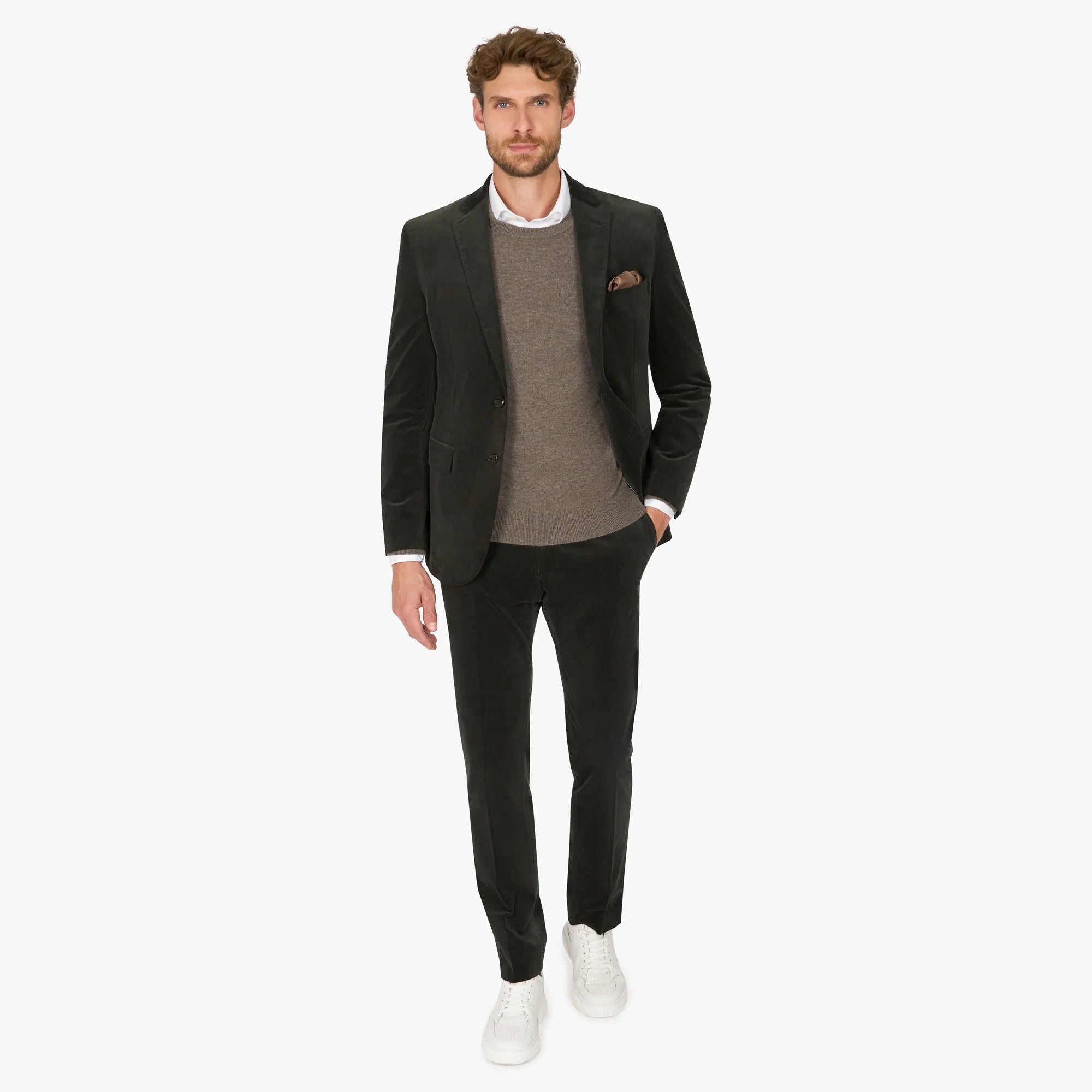 Hose Siena aus Feincord in Olivgrün dkl. grün Bild 4