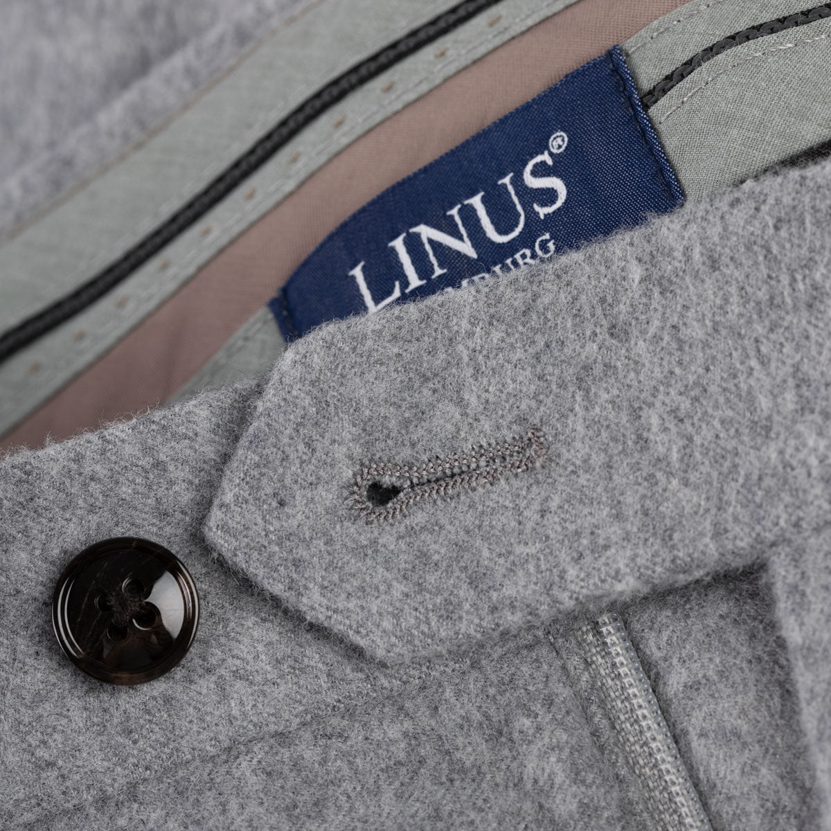 Hose Rome aus Flanell in Hellgrau hellgrau Bild 4