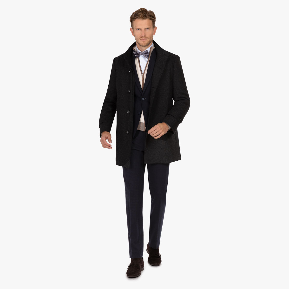 Kurzmantel München mit Kaschmir in dunkelgrau antra Bild 1