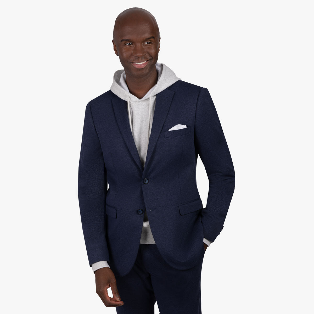 Baukastensakko Biella aus Jerseystoff in blau blau Bild 1