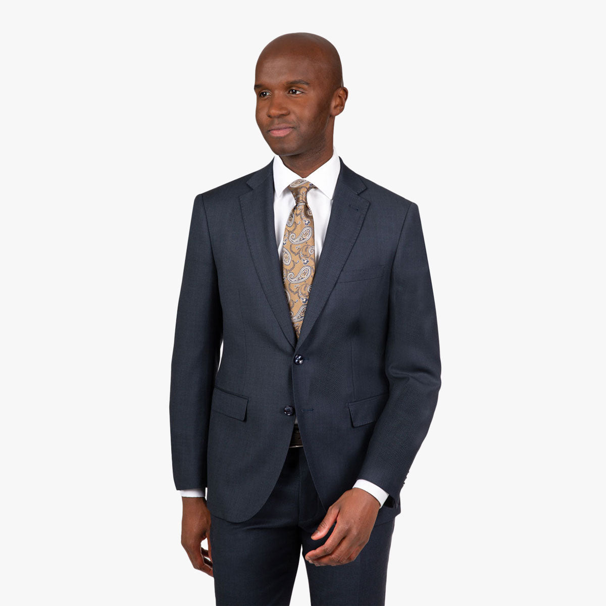 Baukastensakko Genf mit Birdseye-Struktur in blau blue Bild 1