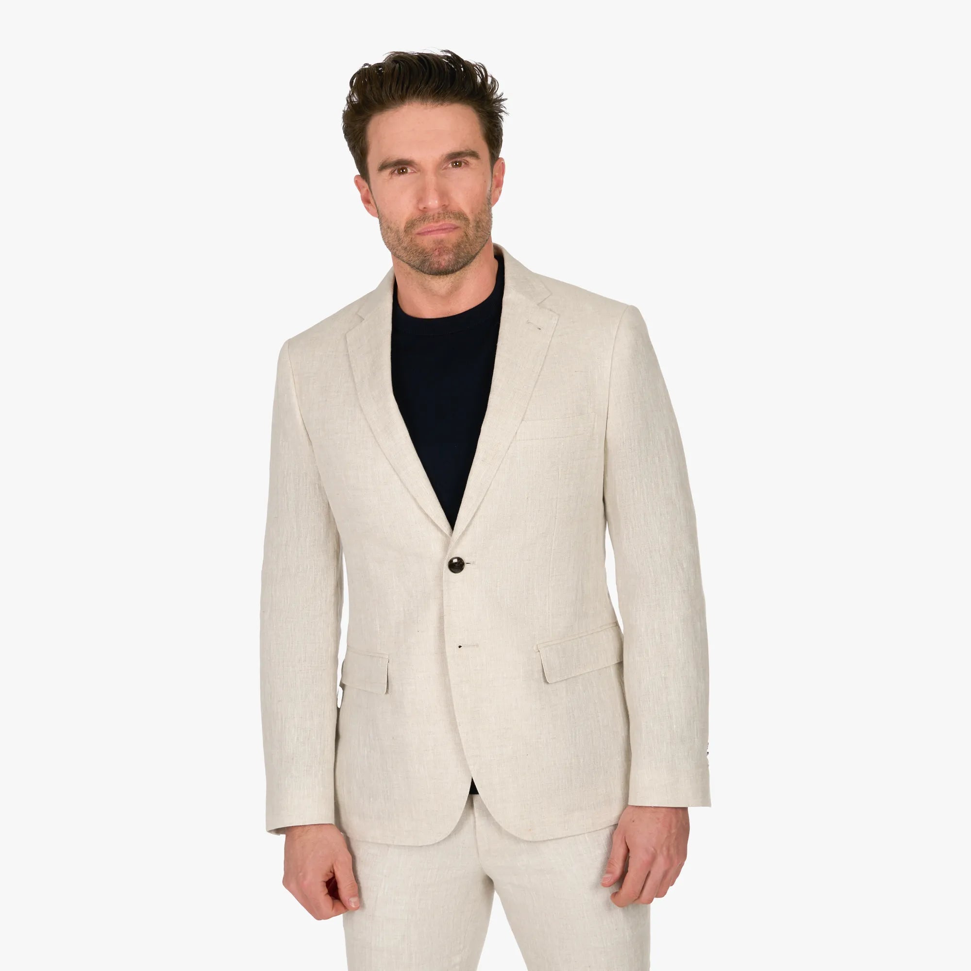 Baukastensakko Genf aus Leinen in Hellbeige beige Bild 1