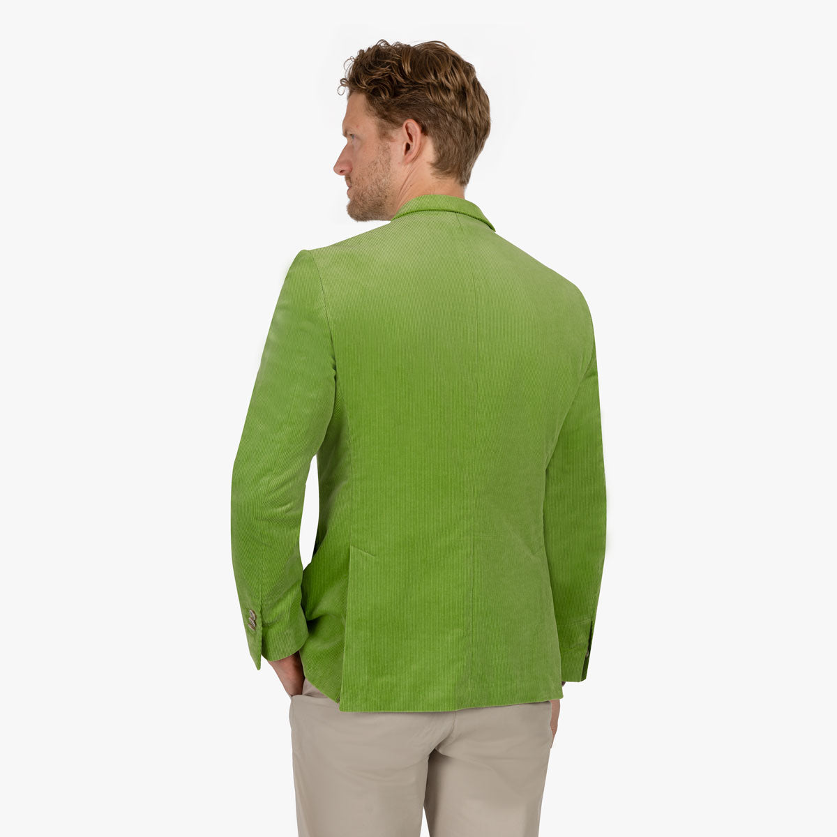 Baukastensakko Genf aus Feincord in grasgrün hellrün Bild 3