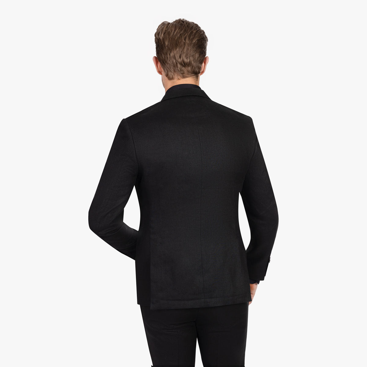 Baukastensakko Pesaro aus Leinen in schwarz schwarz Bild 2