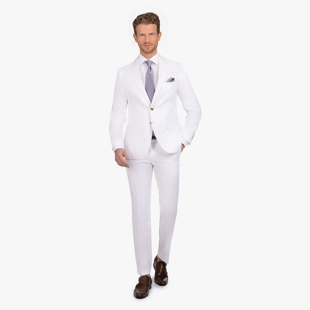 Baukastensakko Pesaro aus Leinen in weiß weiss Bild 7