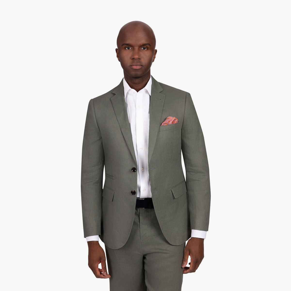 Baukastensakko Pesaro aus Leinen in grün grün Bild 1