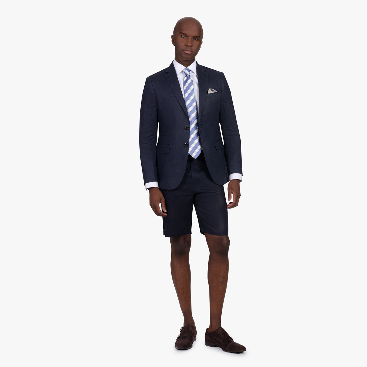 Baukastensakko Pesaro/I aus Leinen in dunkelblau dkl. blau Bild 4