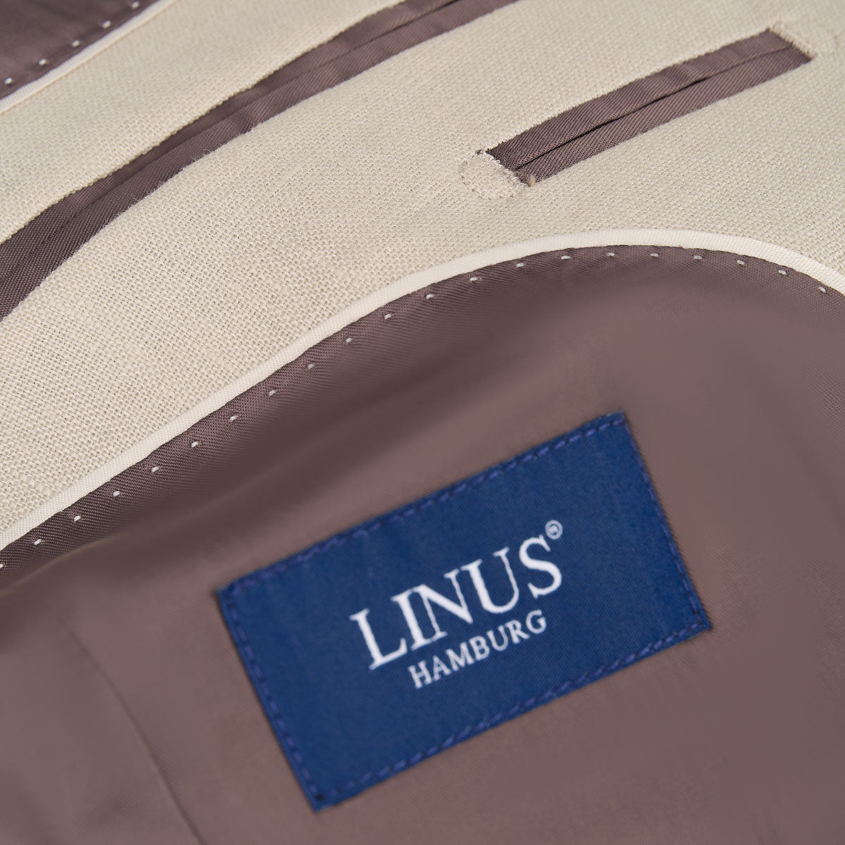 Baukastensakko aus reinem Leinen in beige beige Bild 5