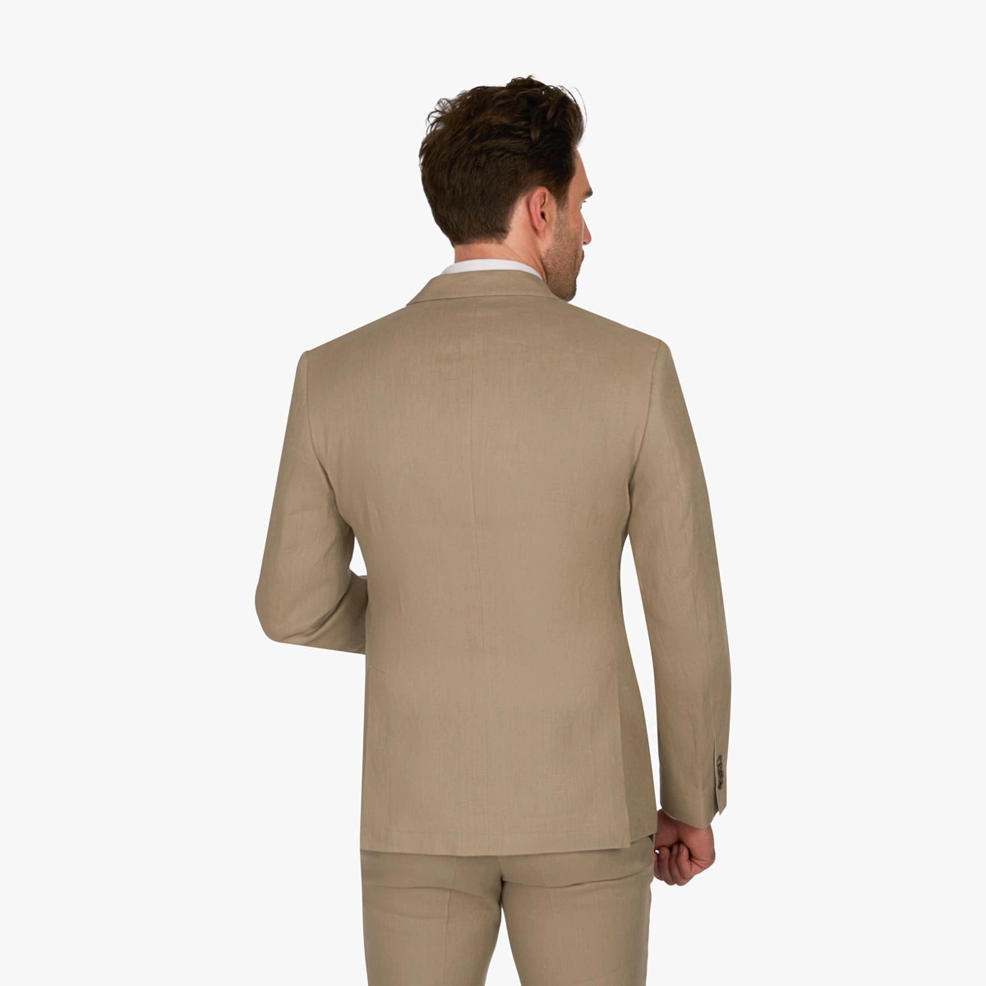 Baukastensakko aus reinem Leinen in hellbraun hellbraun Bild 2