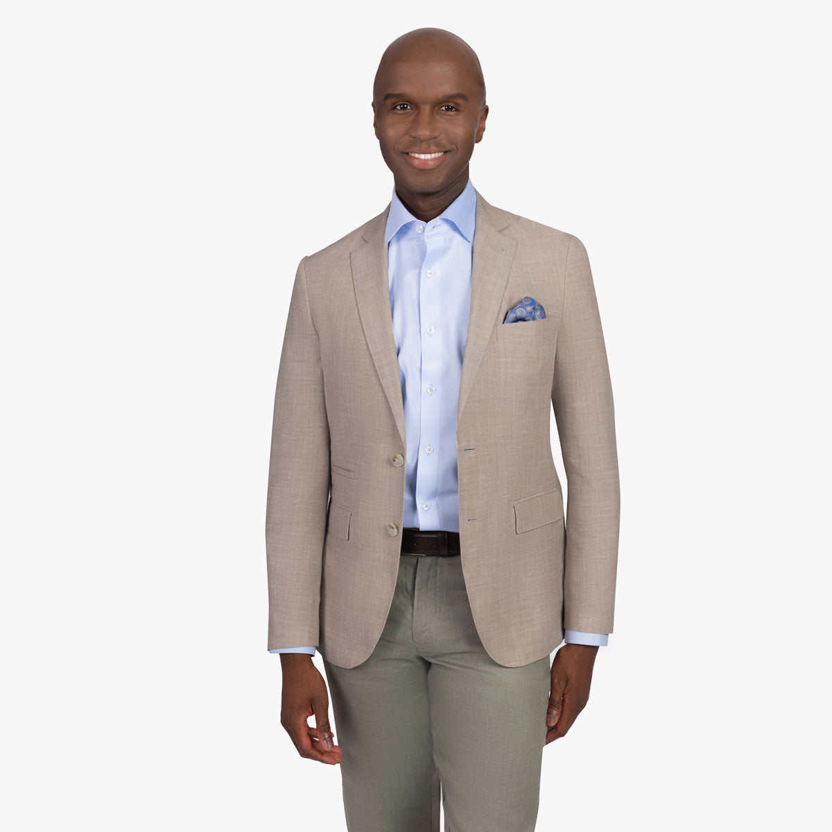 Baukastensakko Pesaro aus Wolle, Seide, Leinen in hellbeige beige Bild 1