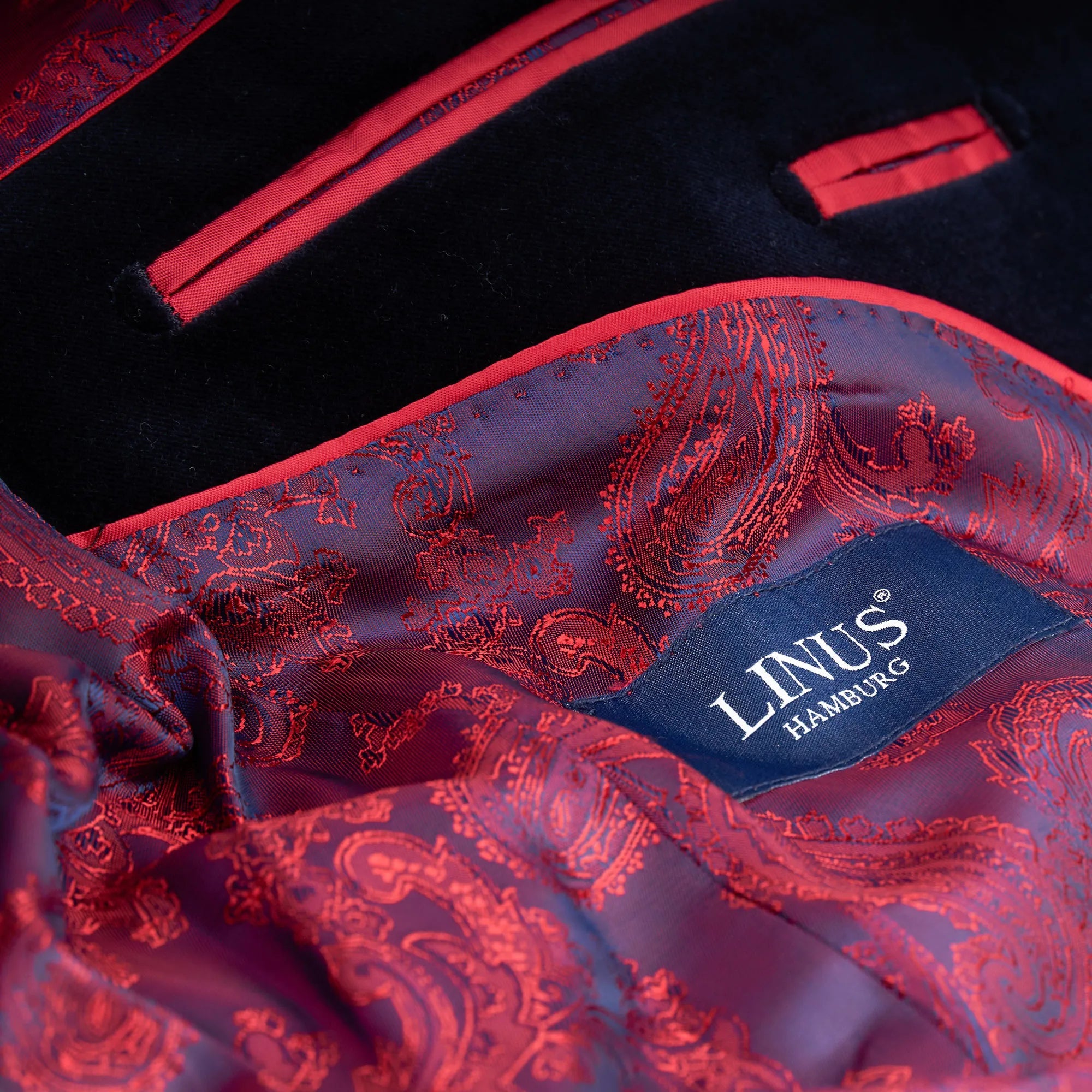 Smoking Sakko Prato aus Samt in Dunkelblau dkl. blau Bild 3