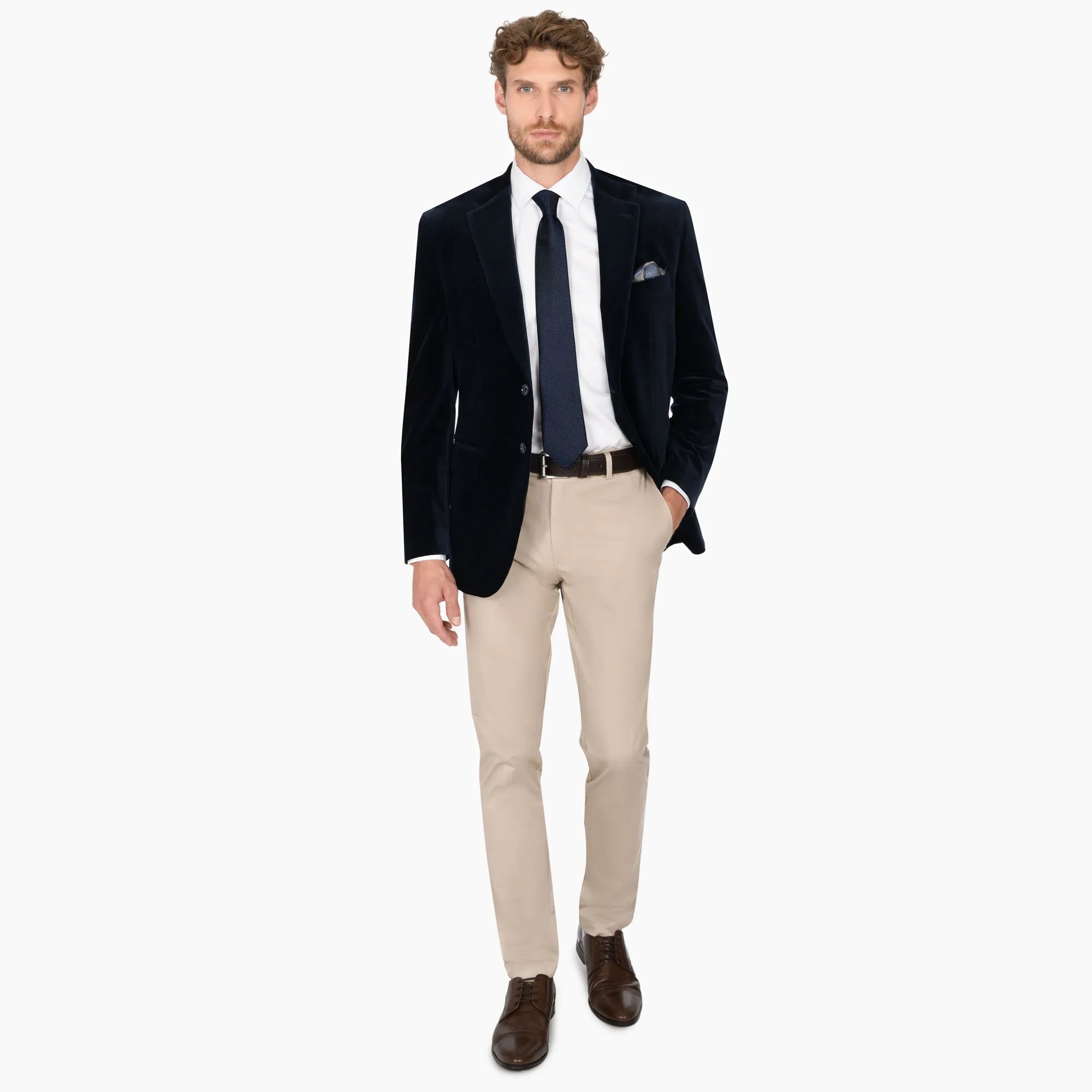 Smoking Sakko Prato aus Samt in Dunkelblau dkl. blau Bild 7