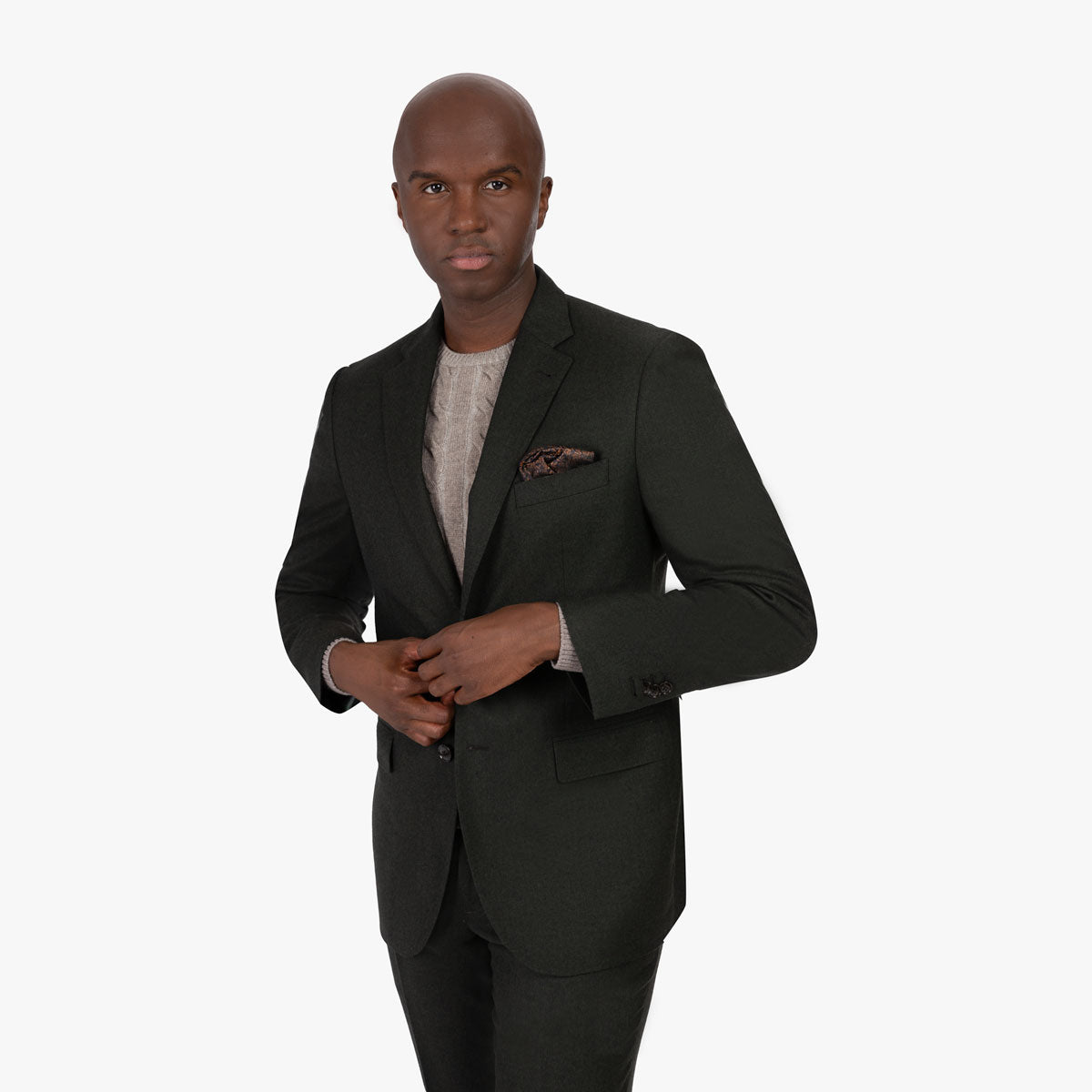 Baukastensakko Prato aus Wolle in grün dkl. grün Bild 2