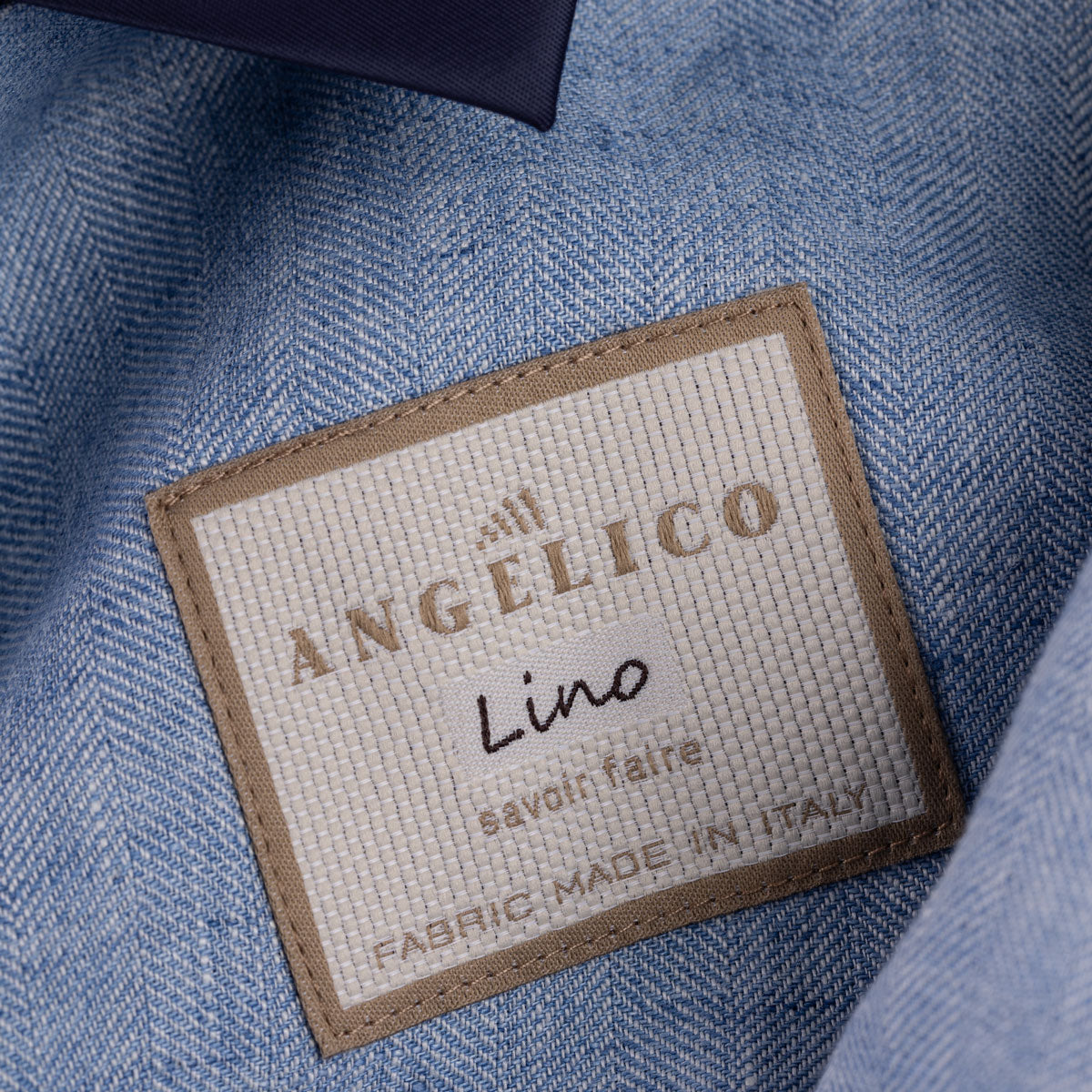 Sakko Genf aus reinem Leinen in hellblau hellblau/gemustert Bild 6