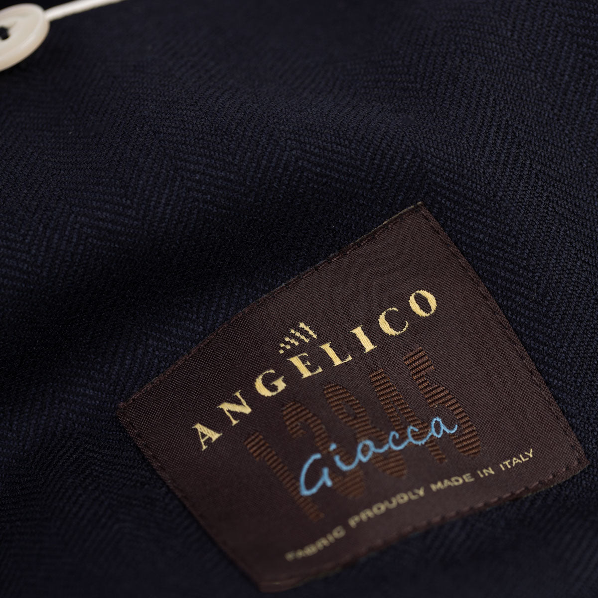 Sakko Genf aus Schurwolle mit Fischgrat in blau blau gemustert Bild 6