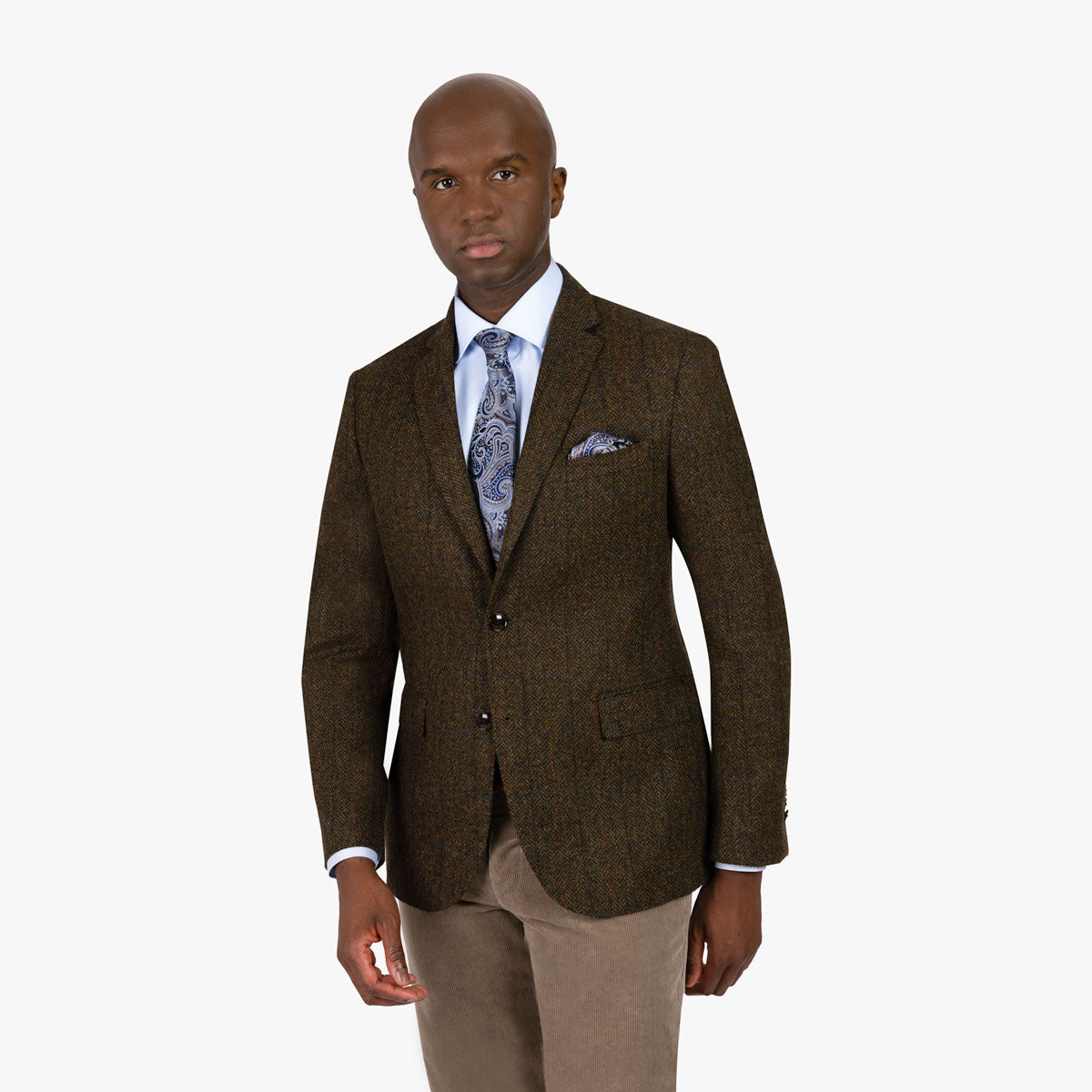 Sakko Genf aus Schurwolle mit Fischgrat in grün grün Bild 2