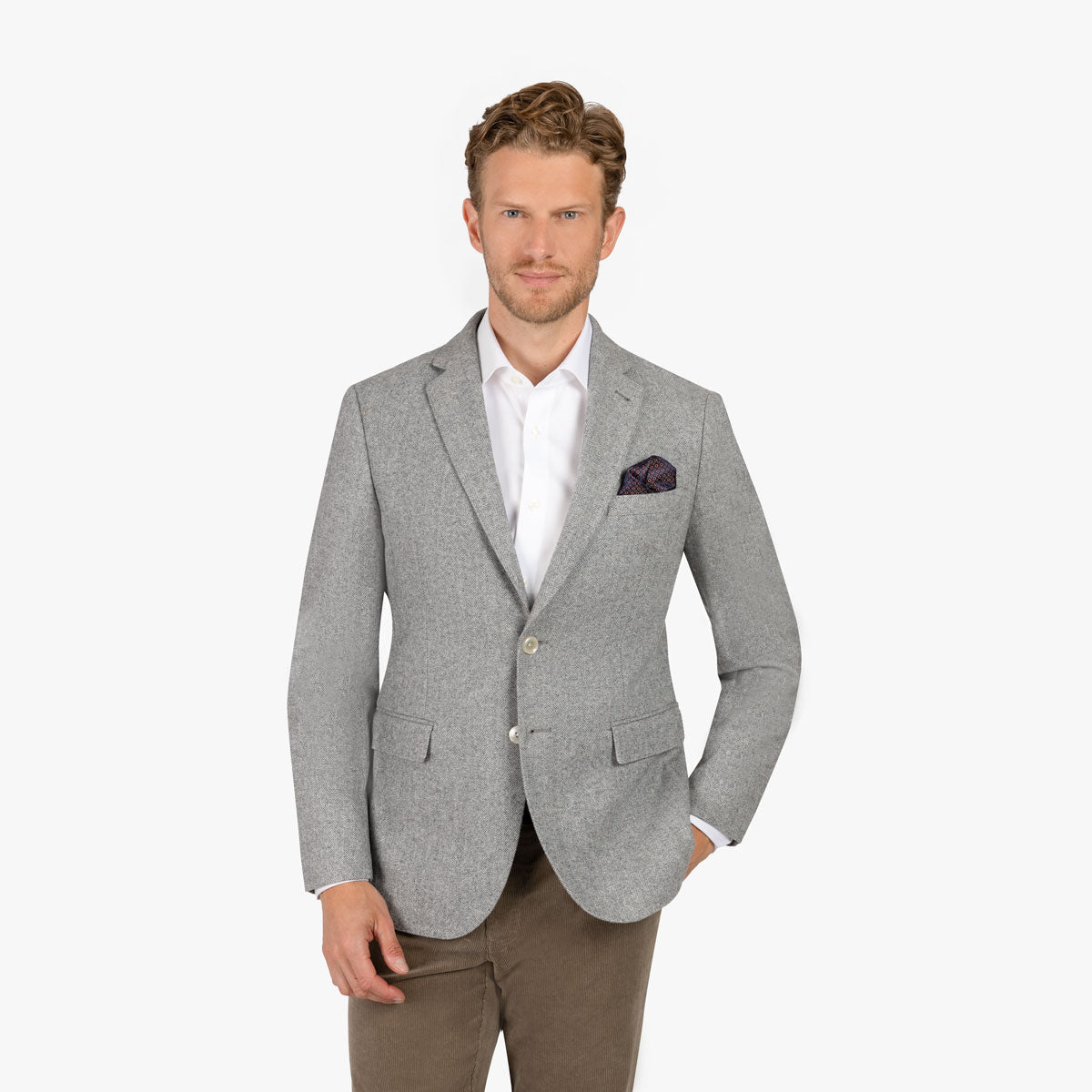 Sakko Genf mit Fischgrätmuster in grau grau/gemustert Bild 1