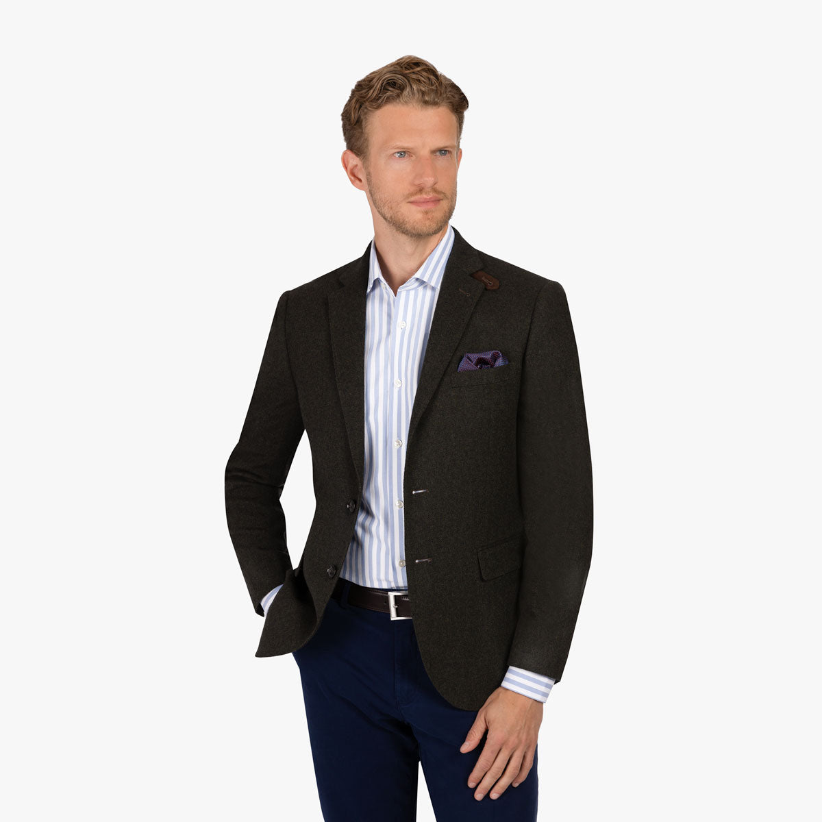 Sakko Pesaro aus Schurwolle mit Fischgrat in grün grün Bild 2