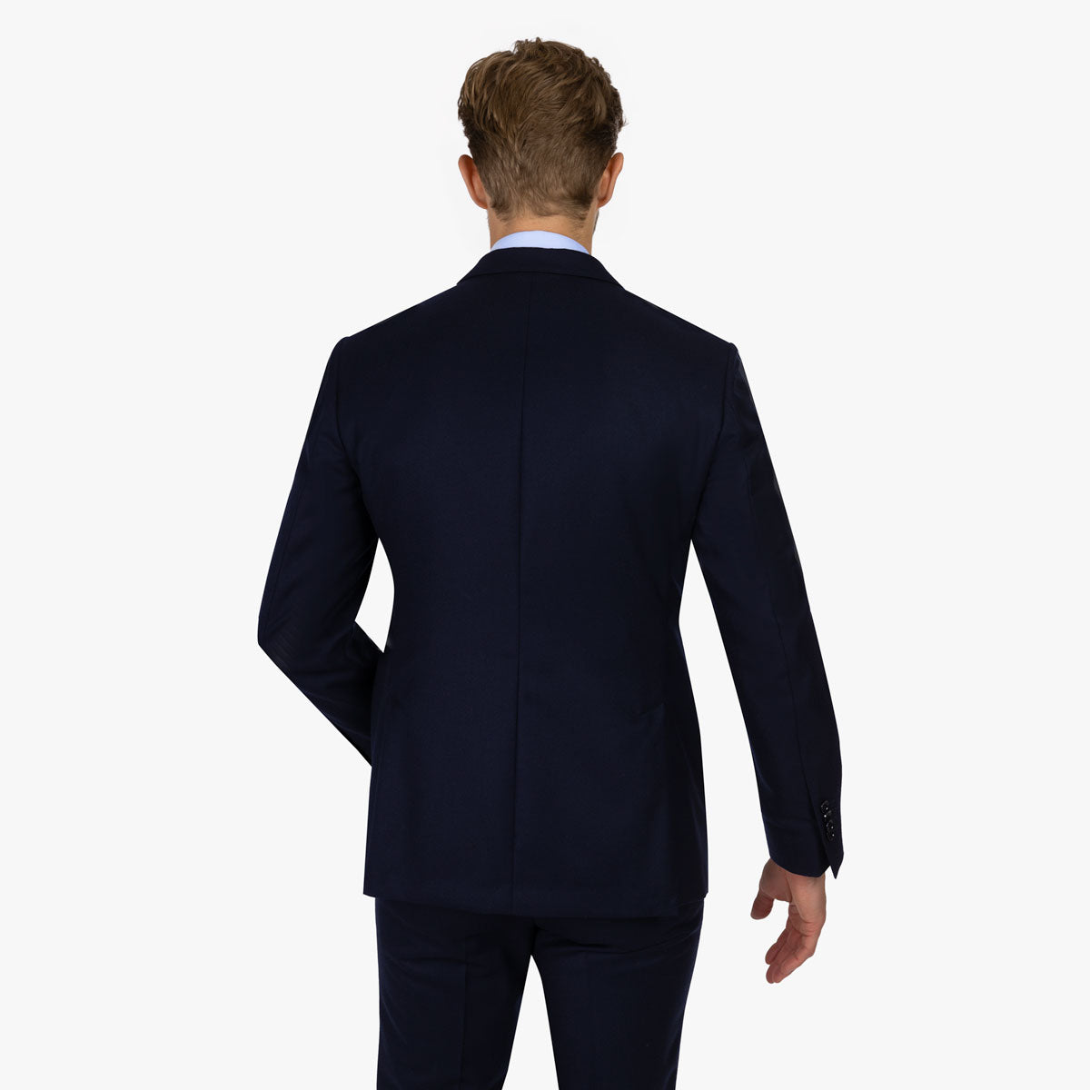 Sakko Pesaro aus Wolle mit italienischer Schulter in mittelblau blau Bild 3