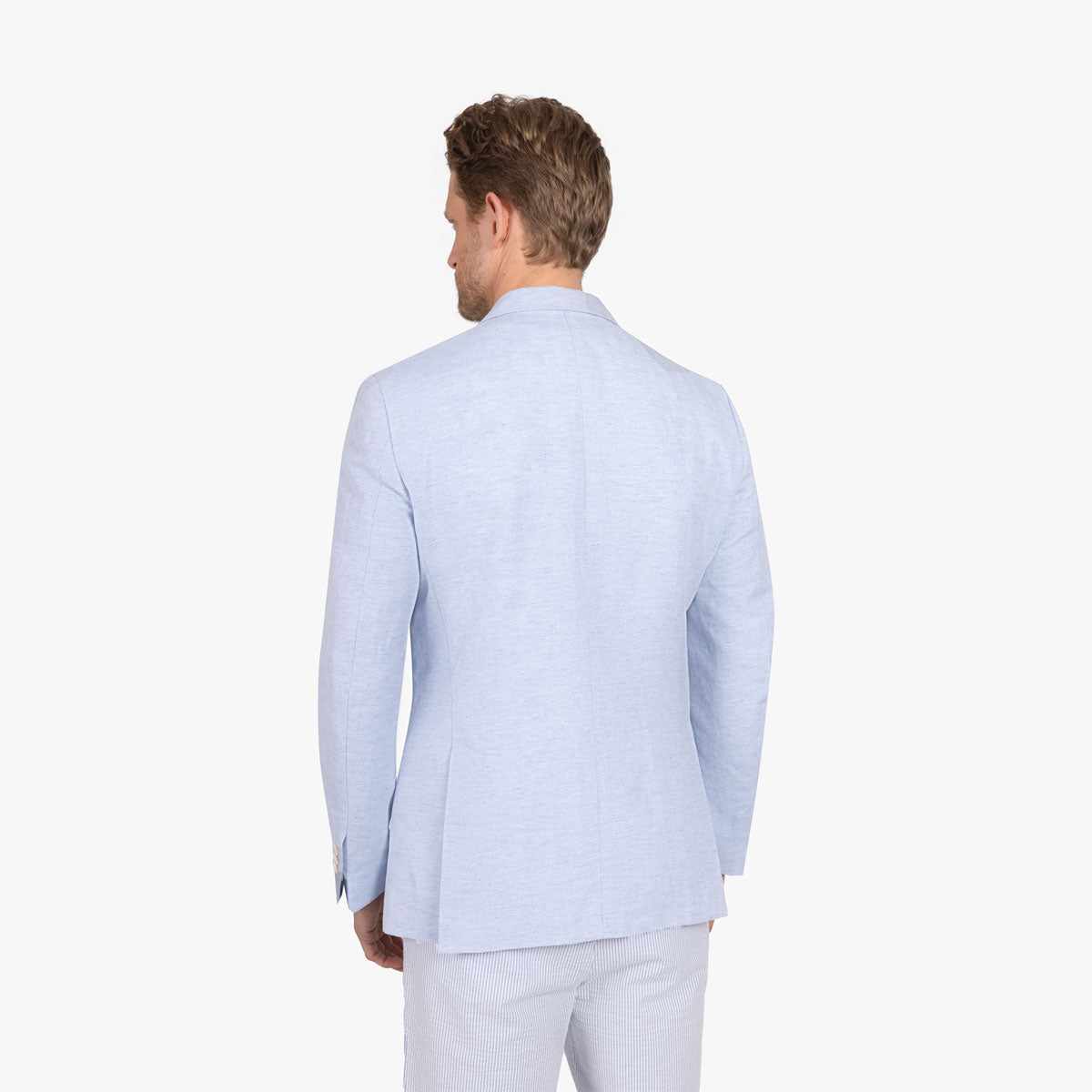 Sakko Prato aus Baumwolle/Leinen in hellblau hellblau/gemustert Bild 2