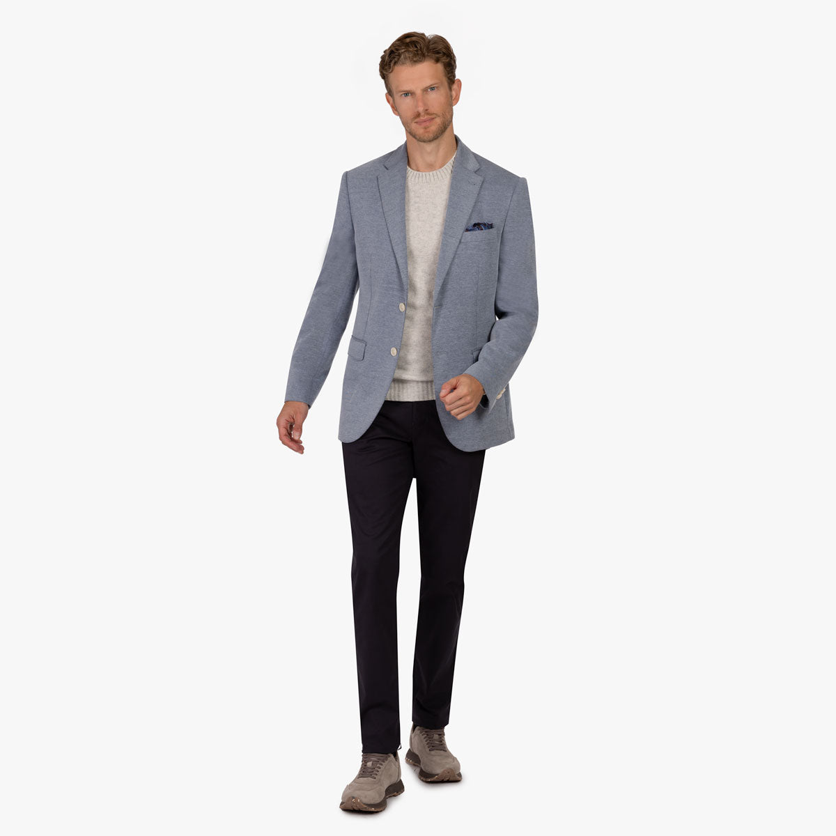 Sakko Prato aus Jersey in Blau blau Bild 1