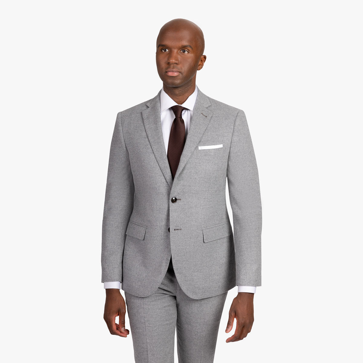 Sakko Prato in Hellgrau aus Flanell hellgrau Bild 1