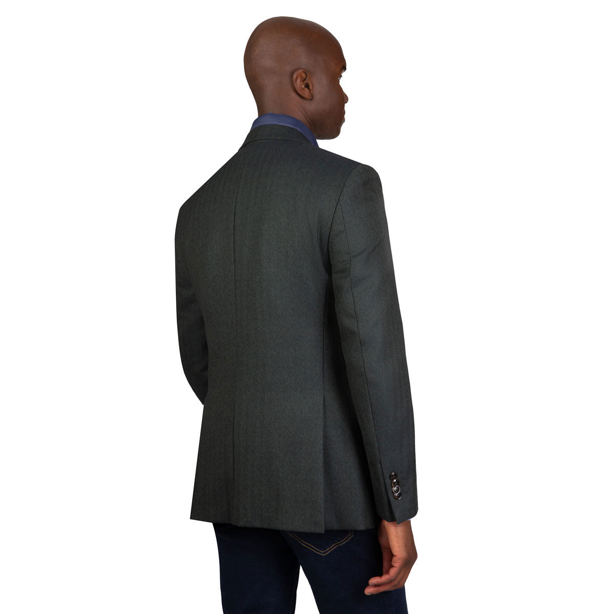 Sakko Prato mit Fischgratmuster in dunkelgrün grau/gemustert Bild 2