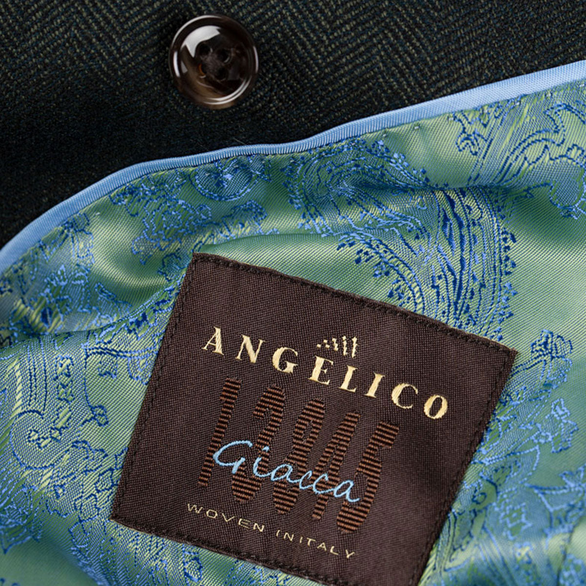 Sakko Prato mit Fischgratmuster in dunkelgrün grau/gemustert Bild 3