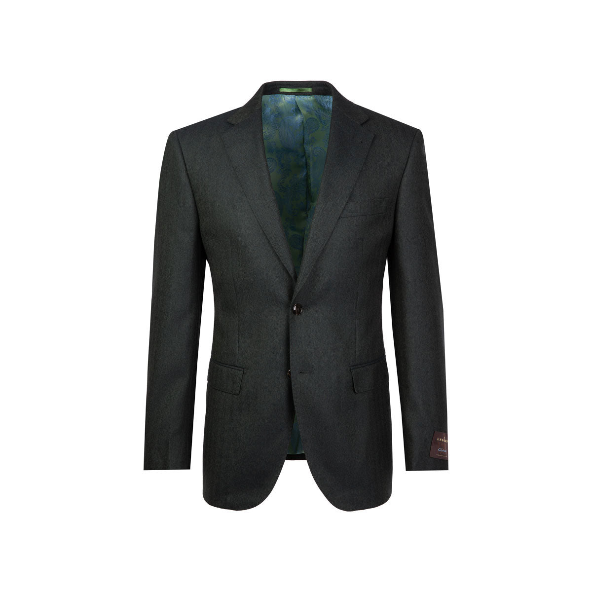 Sakko Prato mit Fischgratmuster in dunkelgrün grau/gemustert Bild 4