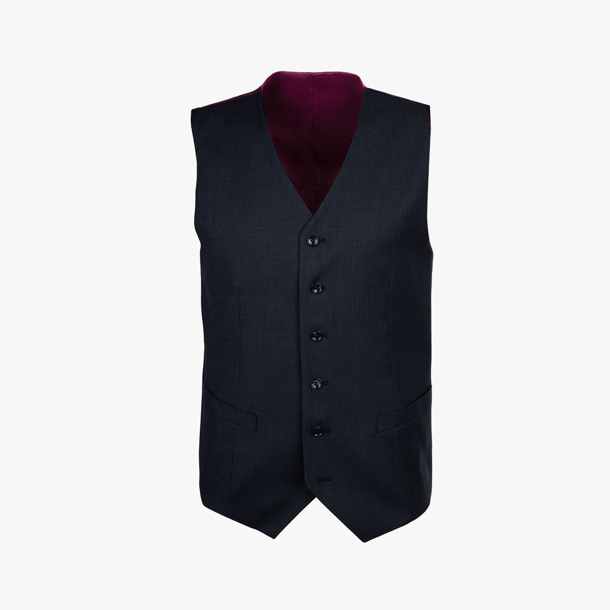Slim Fit Baukastenweste mit Birdseye-Struktur in blau blau/gemustert Bild 5