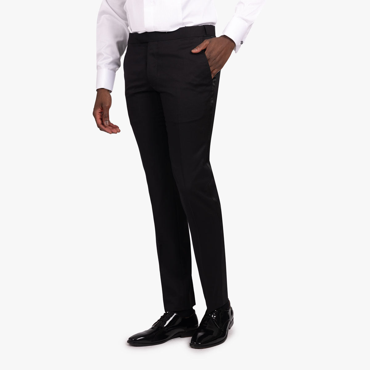Smoking Hose Siena aus reiner Schurwolle in schwarz schwarz Bild 2