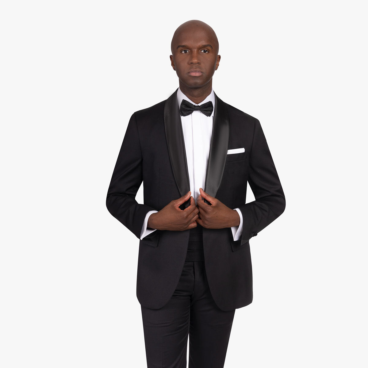 Smoking Sakko Asti aus reiner Schurwolle in schwarz schwarz Bild 2