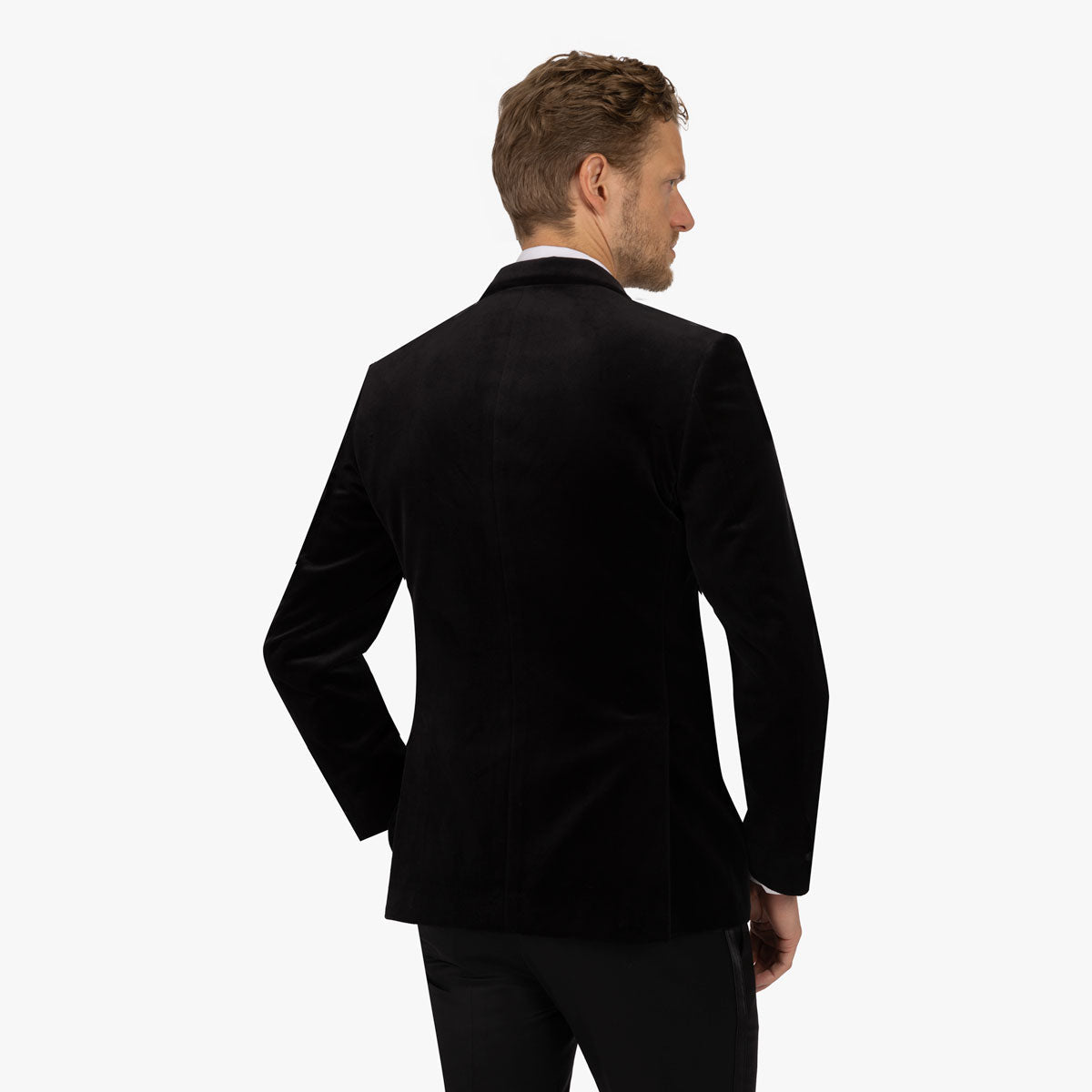 Smoking Sakko Fano aus Samt in schwarz schwarz Bild 5