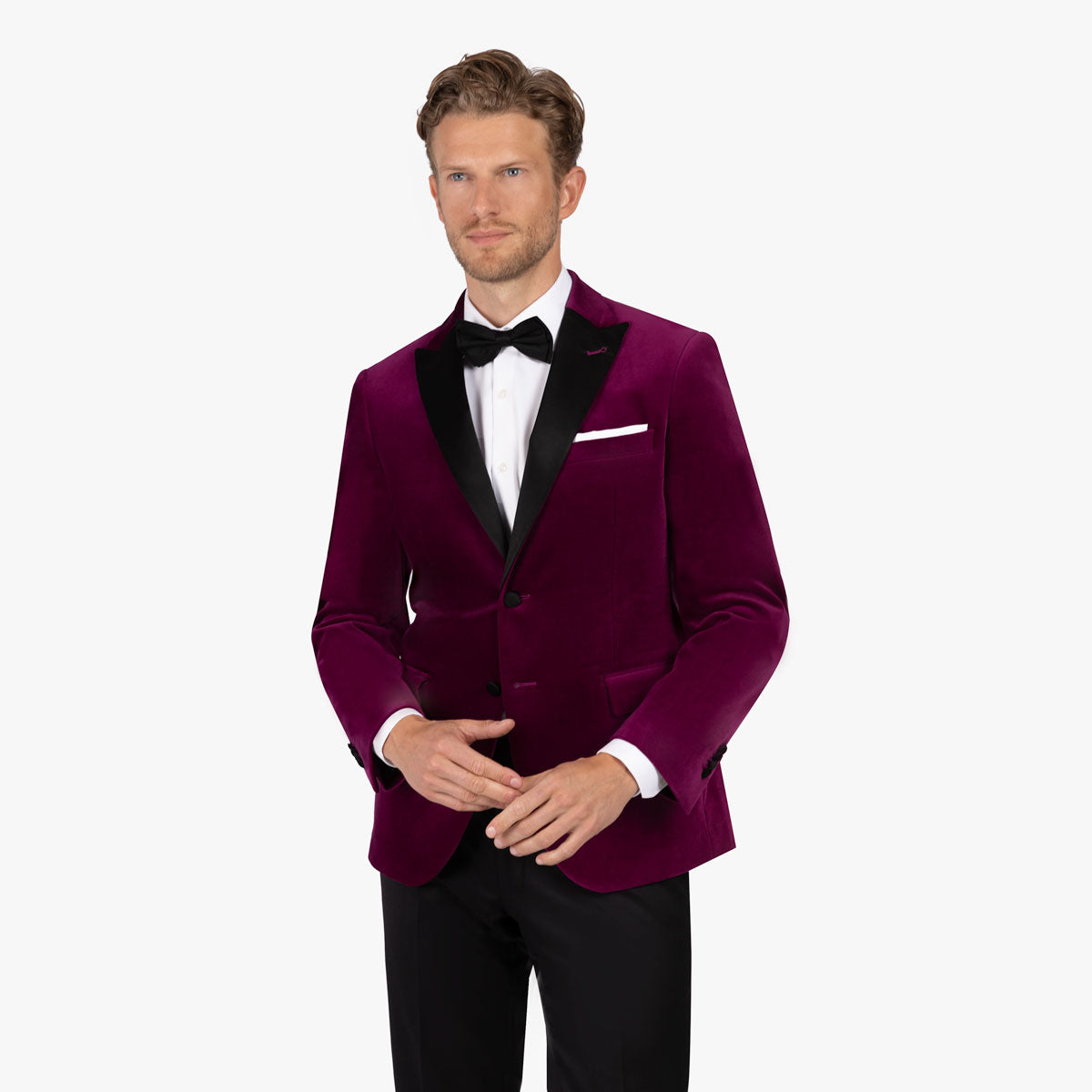 Smoking Sakko Fano aus Samt in magenta magenta Bild 2