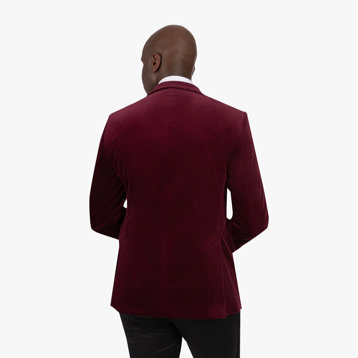 Smoking Sakko Fano aus Samt in burgunderrot dkl. rot Bild 3