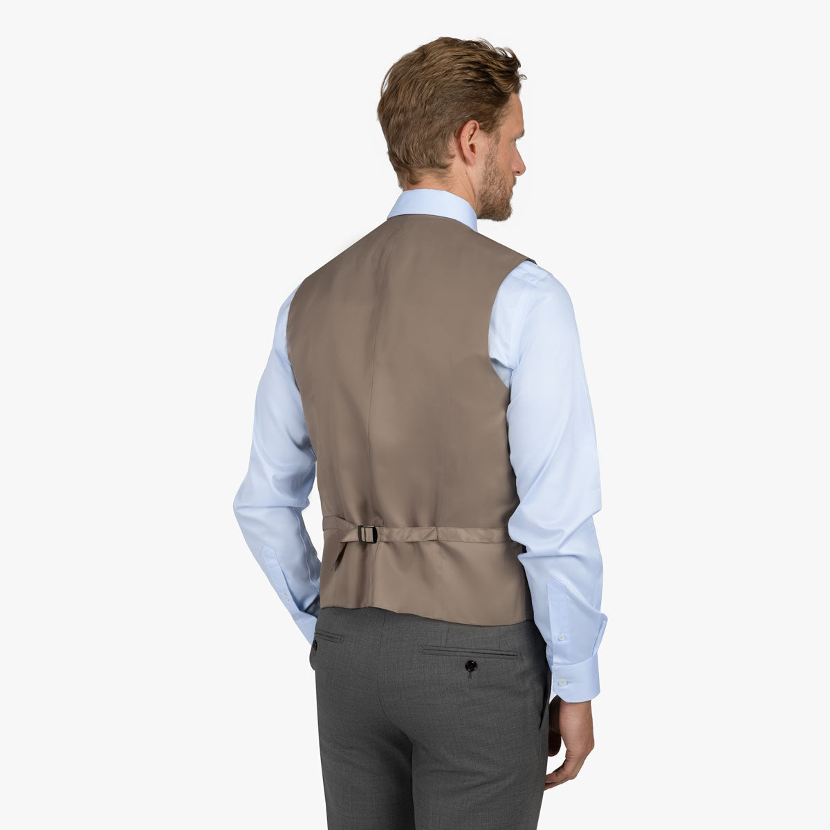 Slim Fit Baukastenweste in grau meliert hellgrau Bild 2