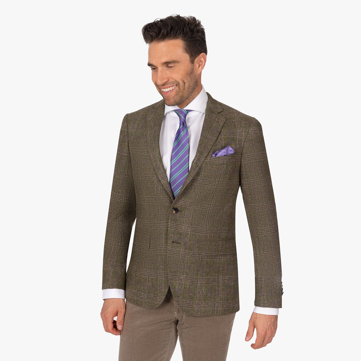 Sakko Genf mit dezentem Karo in Grün grün Bild 1