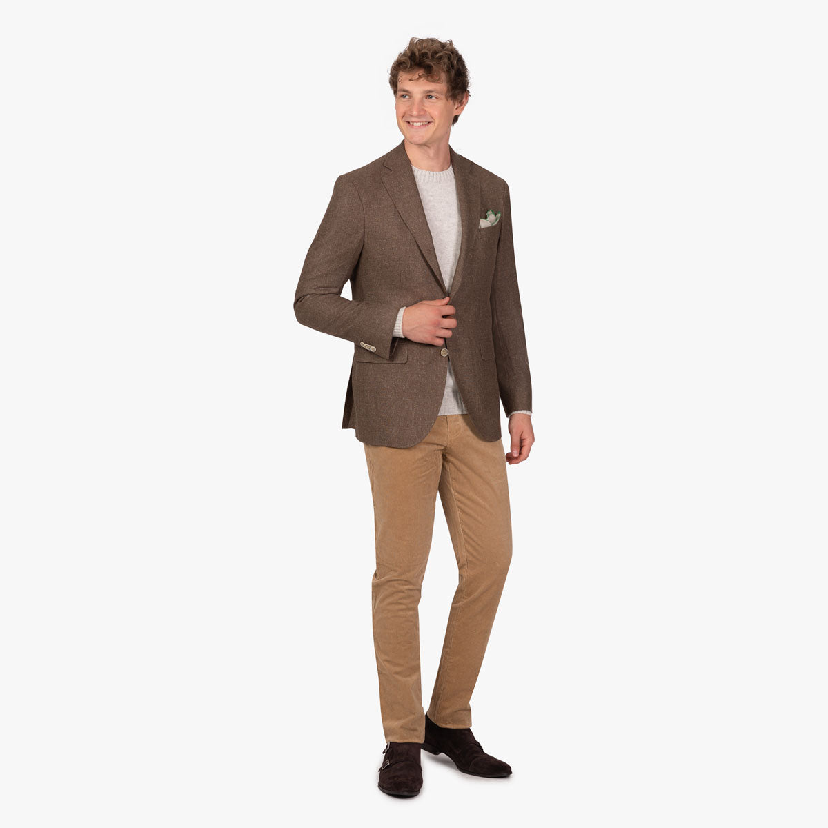 Sakko Prato aus Seide-Woll-Mix in Braun braun Bild 2