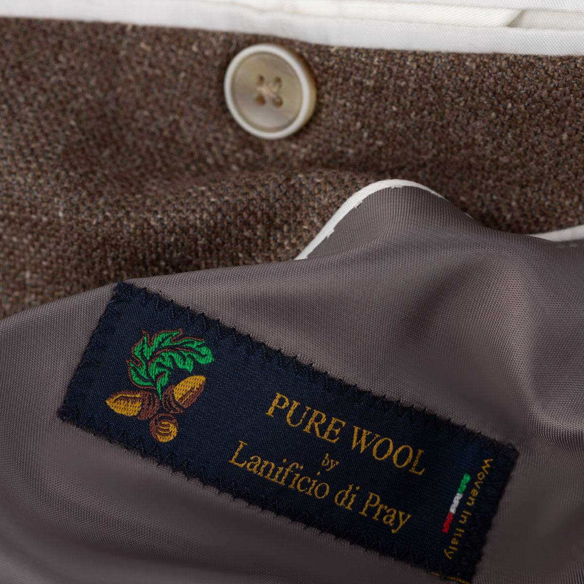 Sakko Prato aus Seide-Woll-Mix in Braun braun Bild 5