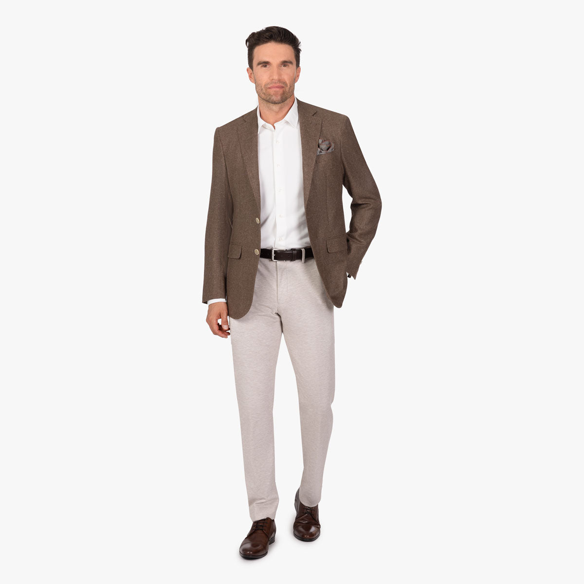 Sakko Prato aus Seide-Woll-Mix in Braun braun Bild 8